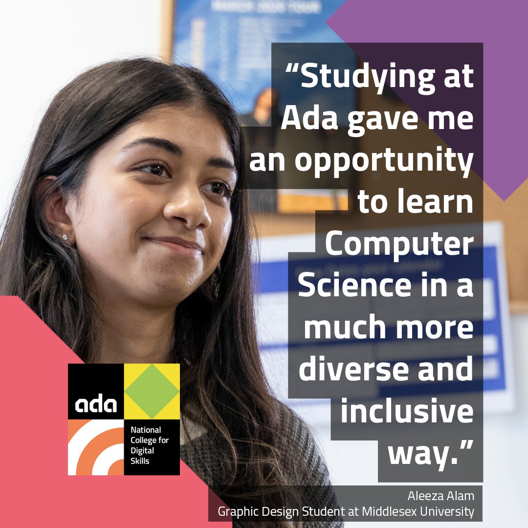 AdaCollege's tweet photo. It is always good to hear from our former students and hear how they are progressing with their tech futures. If you are a former Ada student, we would love to hear from you. 

#AlwaysAda #Techfutures #SixthForm https://t.co/VjT1wAU4Di