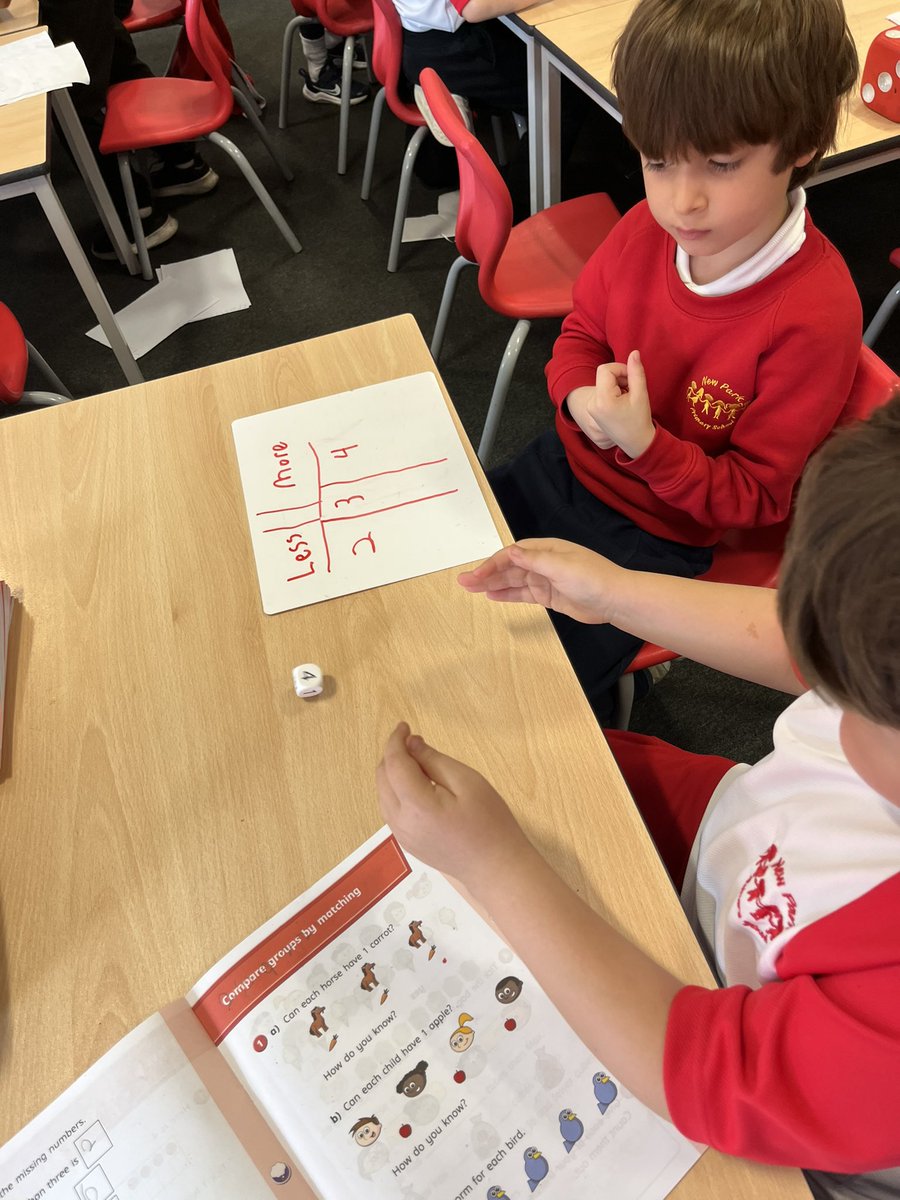 This week we have looked at 1 more and 1 less. Here’s some of our children doing some independent work with a dice 🎲 <a href="/Mr_Willis__/">Mr Willis</a>
