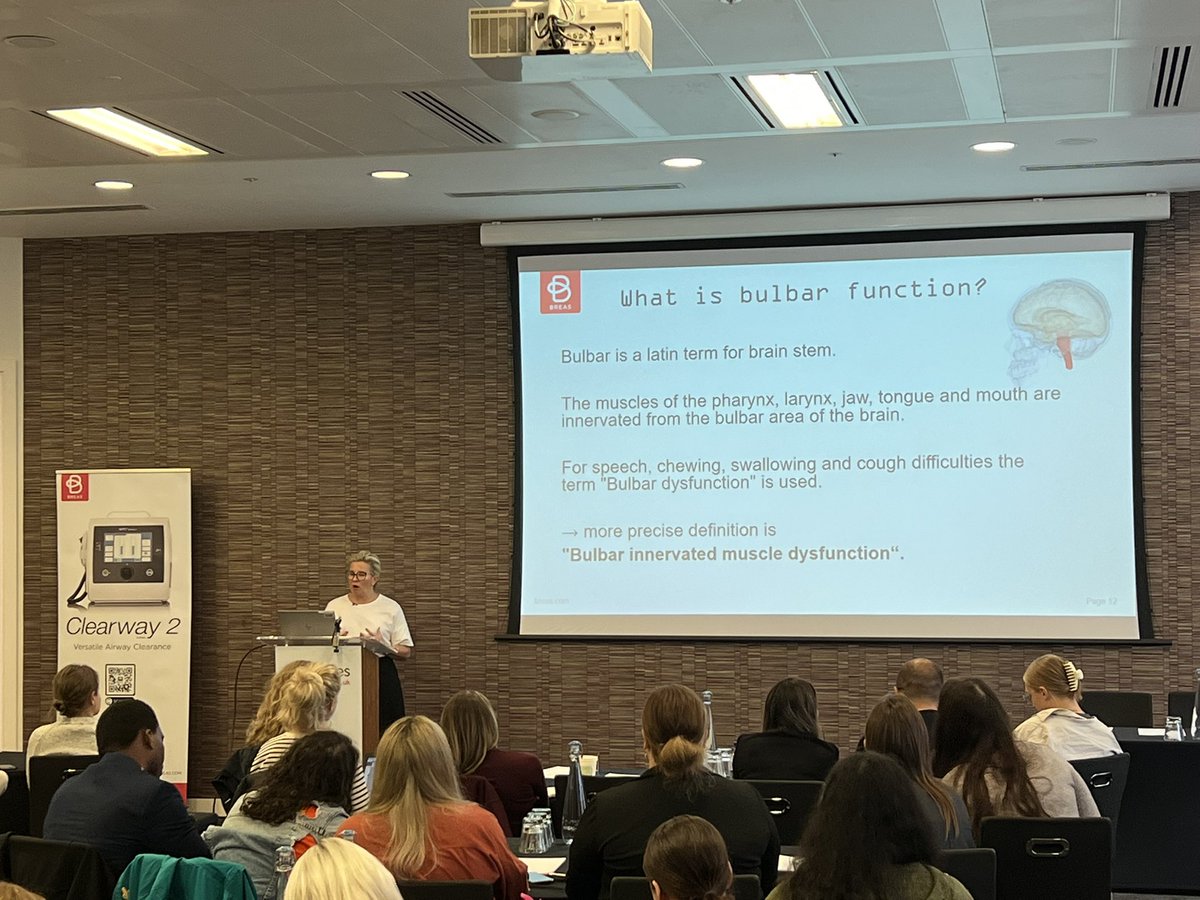 NippyVentilator's tweet photo. @TiinaAndersen delivering an excellent update on her work with a talk on “#MIE and the Upper Airway”, including expert guidance on how to fine tune device settings for #bulbar #MND patients 👌
#educationbybreas #ALS #laryngoscope https://t.co/zywhO5C6r8