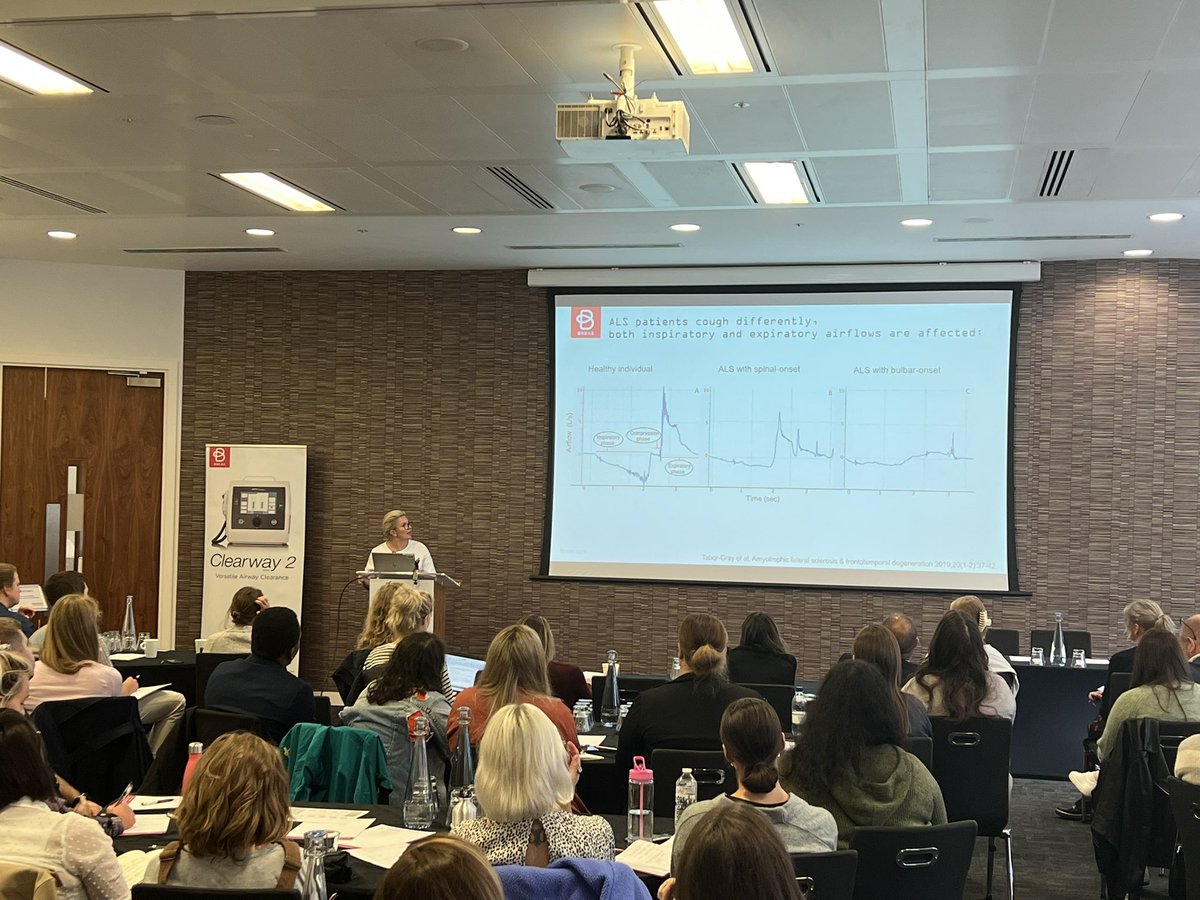 NippyVentilator's tweet photo. @TiinaAndersen delivering an excellent update on her work with a talk on “#MIE and the Upper Airway”, including expert guidance on how to fine tune device settings for #bulbar #MND patients 👌
#educationbybreas #ALS #laryngoscope https://t.co/zywhO5C6r8