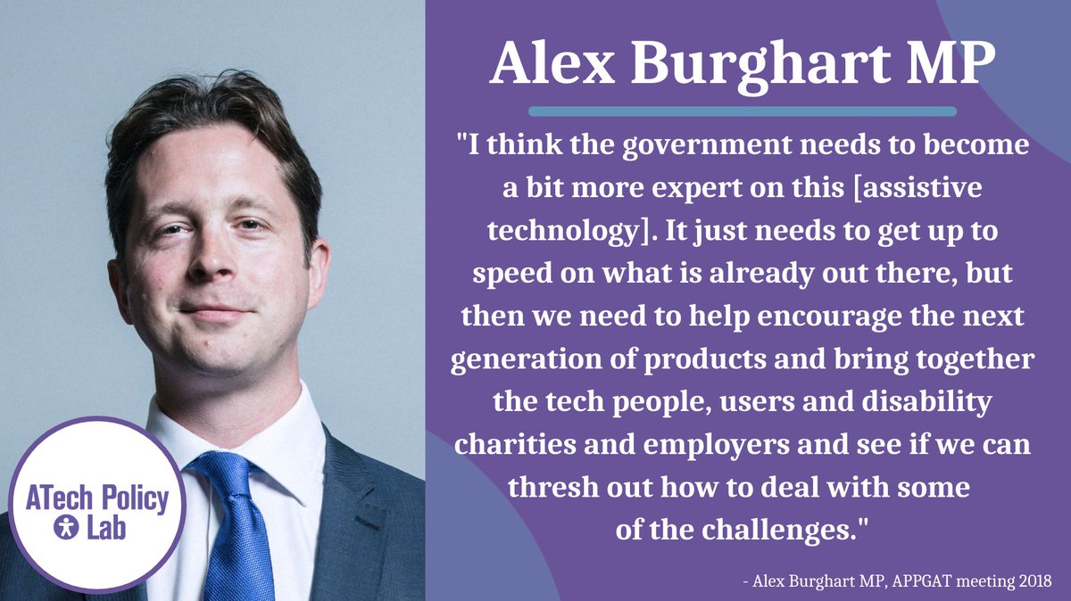 ATech Policy Lab (@atechpolicylab) on Twitter photo Congratulations to <a href="/alexburghart/">Alex Burghart</a>, formerly an officer of the <a href="/AT_APPG/">All-Party Parliamentary Group for Assistive Tech</a>, on being appointed as Parliamentary Under Secretary of State in the Department for Work and Pensions. Congratulations to <a href="/alexburghart/">Alex Burghart</a>, formerly an officer of the <a href="/AT_APPG/">All-Party Parliamentary Group for Assistive Tech</a>, on being appointed as Parliamentary Under Secretary of State in the Department for Work and Pensions.