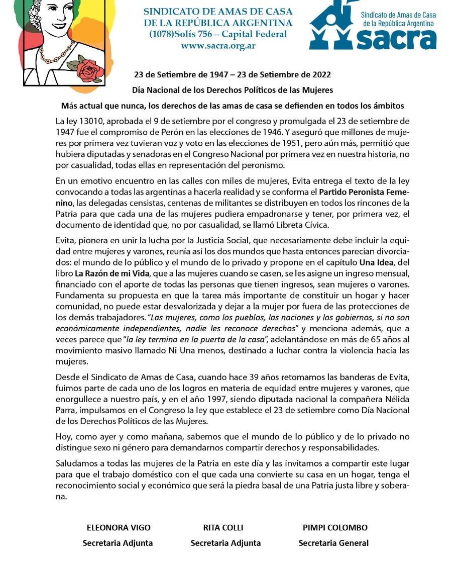 #DerechosPoliticos
#ElegirYSerElegidas
#Mujer 
<a href="/sacranacional/">Sacra</a>