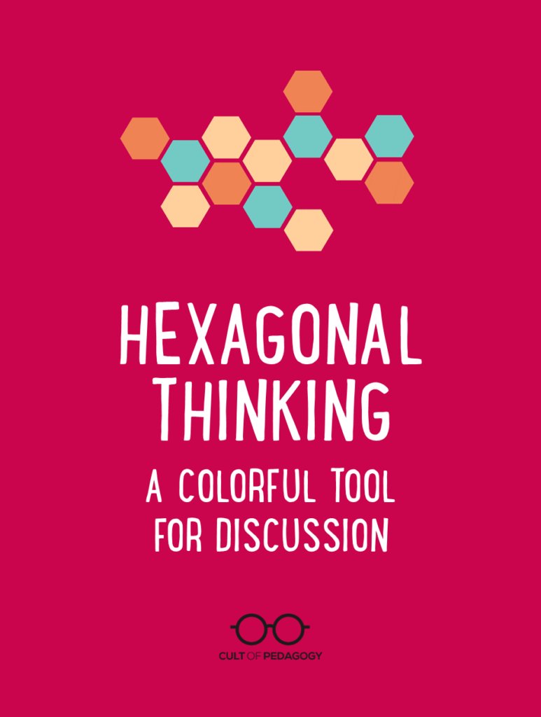 TCEA's tweet image. Hexagonal thinking is an awesome way to get your Ss using their critical thinking skills. 
@cultofpedagogy dives into the framework 👉bit.ly/3Slbxsd 
#educoach #edchat #teaching #learning