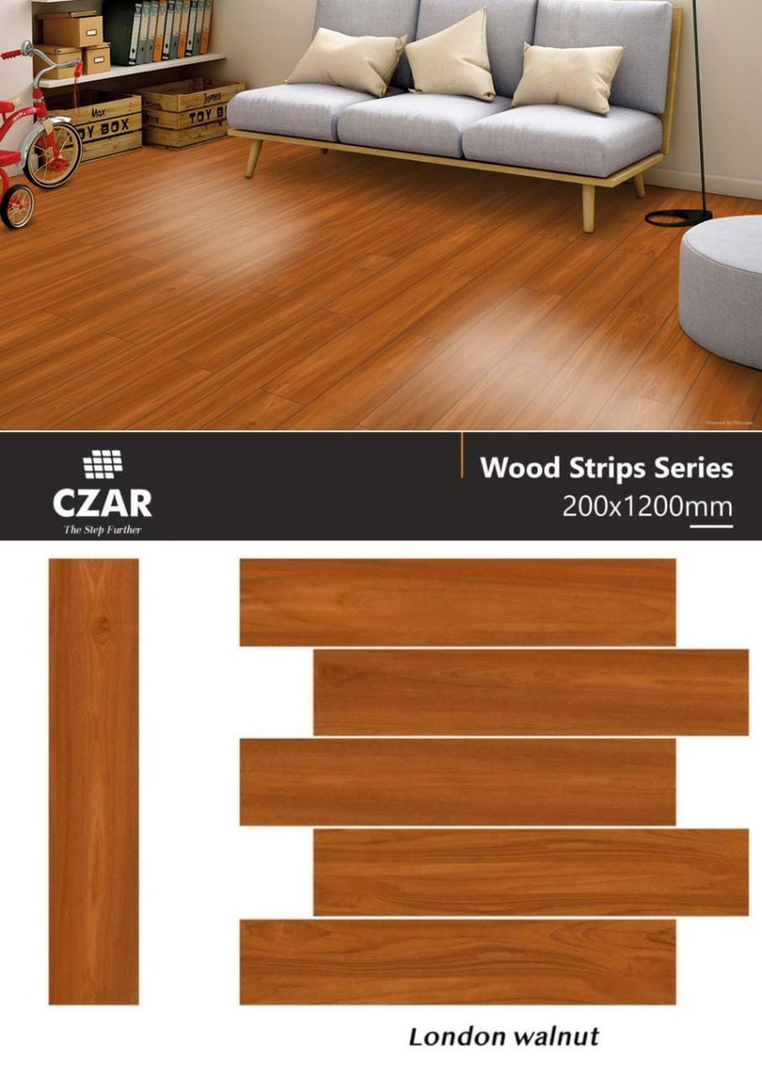 CeramicCzar's tweet photo. London Walnut Wooden Tiles
//200 x 1200mm// London Walnut// 10mm Thickness//
#czar #czarceramic #czarexport #manufacturer #200x1200mm #woodentiles #floortiles #livingroomtiles #fullbodytiles #vitrifiedtiles #pgvt #gvt #ceramicworld #madebymould #carving #mattsurface https://t.co/4rapZESLkR