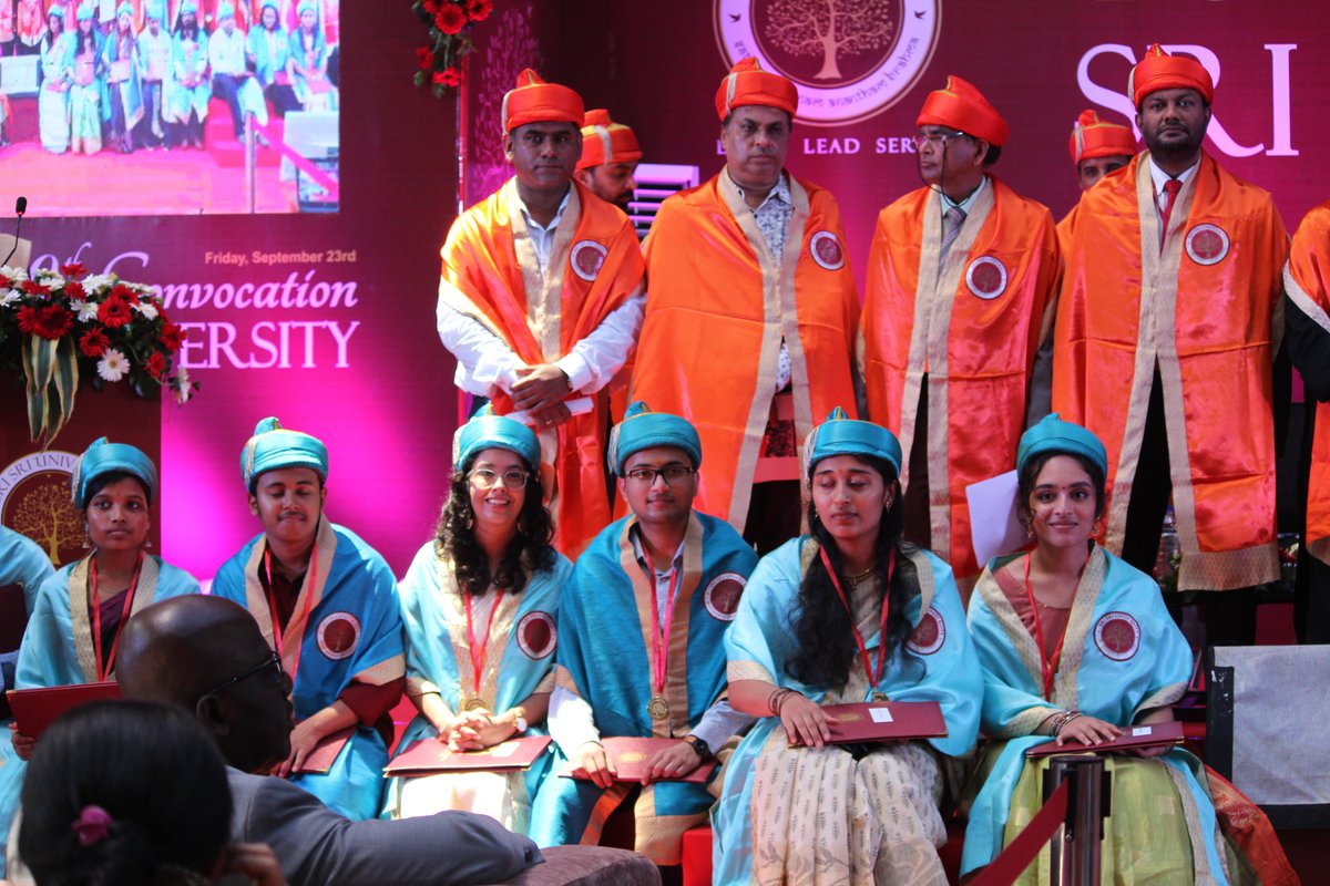 SriSriU's tweet photo. .#Convocation2022: Congratulations to the gold medalist graduates who showed academic excellence and vigor even in the harsh times of the pandemic. Keep making #SriSriU proud.

#SSUConvocation #Classof22 https://t.co/DIPdBqgYJI