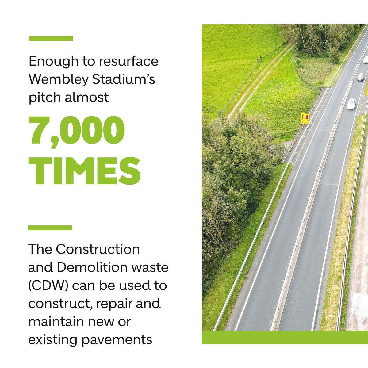 Holcim's tweet photo. ♻ In 2021, @AggregateUK recycled over 822,500 tons of #ConstructionDemolition Waste.
⚽ That’s enough to resurface Wembley’s pitch 6,678 times!
🔗 Learn more: https://t.co/NogyYtb363
#BuildingProgress #Sustainability #CircularConstruction https://t.co/VZB6flE3j5