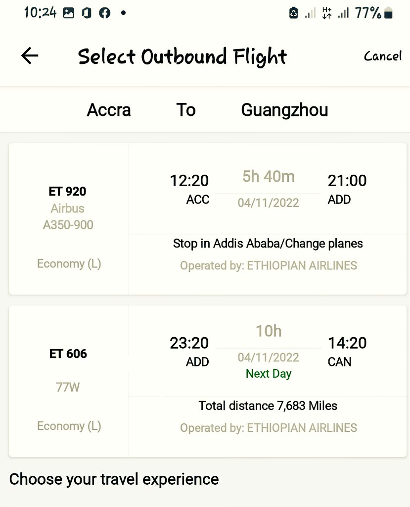 AhenkienYiadom's tweet photo. Good News for Students going to China. As at my checks this morning, All transit passengers using Ethiopian Airline from Accra-Ghana are not required to quarantine or undergoe a 24hr or 48hr pcr test in Ethiopia before leaving to China. This is a great news. No more long hours. https://t.co/VBYvjaTXhY