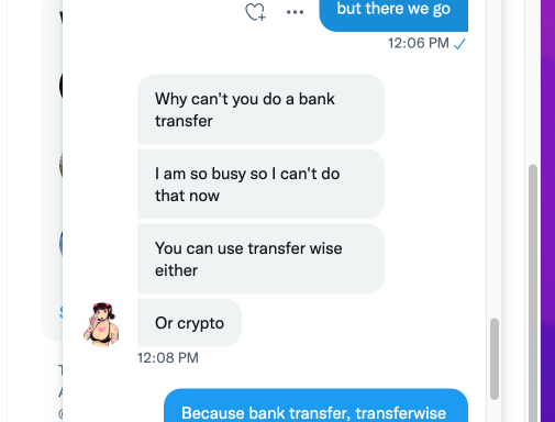 maccalex92's tweet photo. @lucyaIice Can people ALSO BE SUPER AWARE OF SCAMMERS I've had two this morning. NEVER pay without goods and services paypal. https://t.co/CnsQ7fPO4F