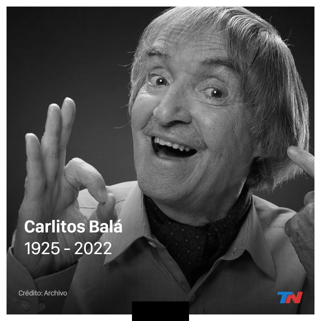 Gracias por tantas risas Carlitos Balá. Que Dios te lleve a su casa con tu flequillo inconfundible. Buen viaje!