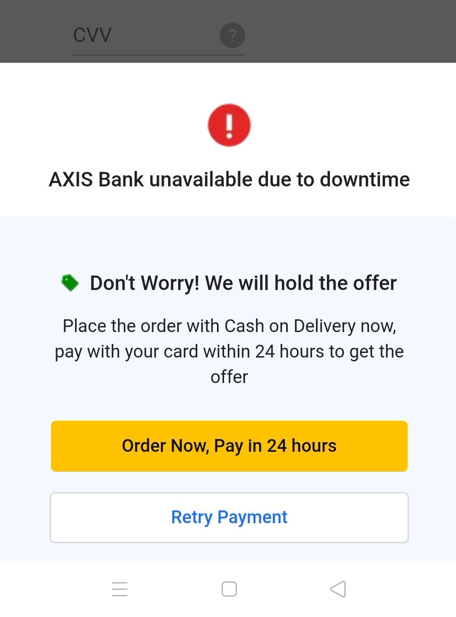 Rijuzz's tweet photo. @AxisBank Showing this error while try to purchase from Flipkart https://t.co/EmMi9aGzKf