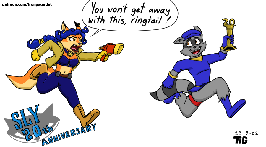 Happy Birthday to Sly Raccoon! Here's to 20 years! (no, no - I don't mean as a prison sentence) #SlyCooper20 <a href="/SuckerPunchProd/">Sucker Punch Productions</a>