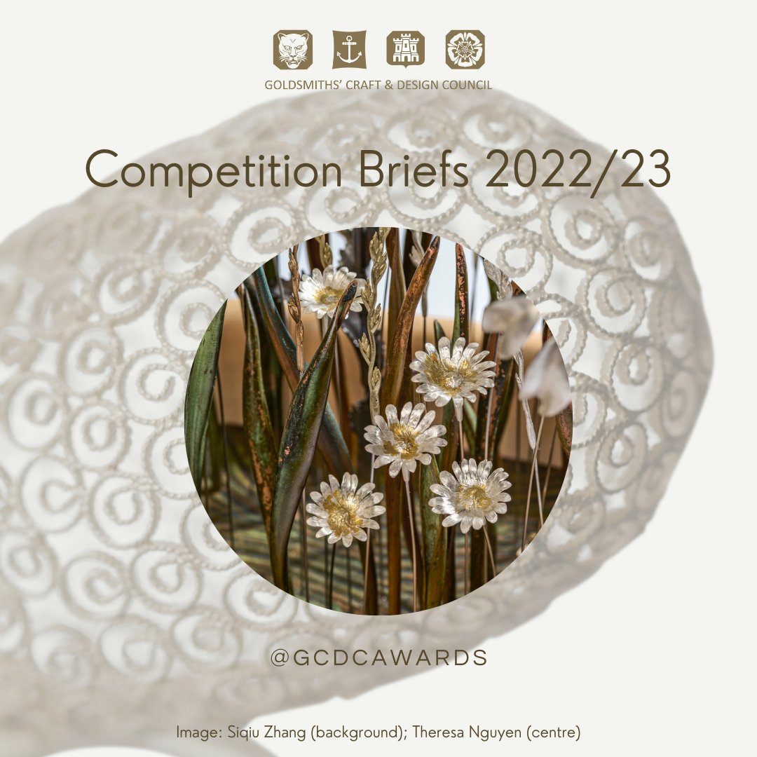 COMPETITION BRIEFS ARE LIVE! ⭐️ We are pleased to announce the launch of the 2022/23 Craftsmanship &amp; Design Council Competition.
View the briefs &amp; entry rules here: craftanddesigncouncil.org.uk/competition-20…
#GCDCAwards #GCDCA #JewelleryOscars