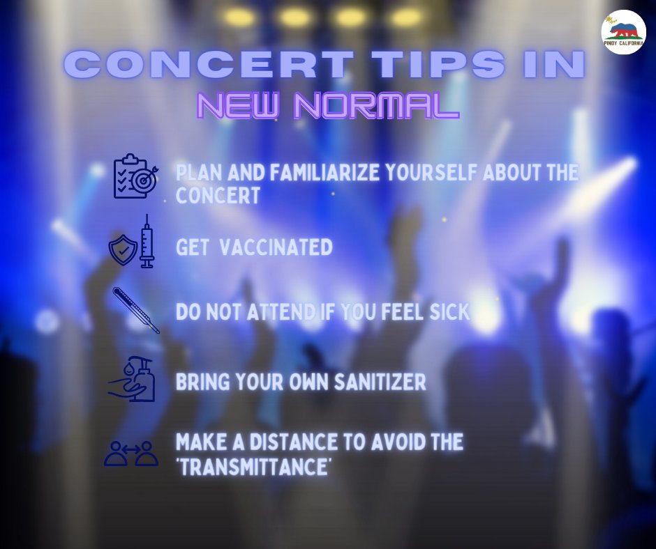 californiapinoy's tweet photo. Are you ready? Concert Season is here! In California, there are over a hundred upcoming events this year. Before you attend to any of them, make sure to remember these 5 tips! 

Read: https://t.co/QaK6gq4cTT 

#PinoyCalifornia #California #ConcertSeason #CaliforniaConcerts https://t.co/TBvUFPBNIV