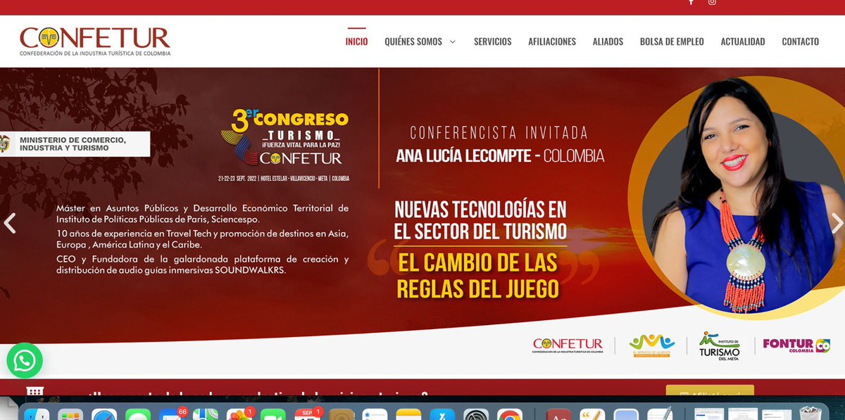 Soundwalkrs_APP's tweet photo. Nuestra fundadora hablará sobre nuevas tecnologías en #toursandactivities #traveltech  #speaker @ConfeturC @MincomercioCo @fonturcol https://t.co/lxl8fnv16g