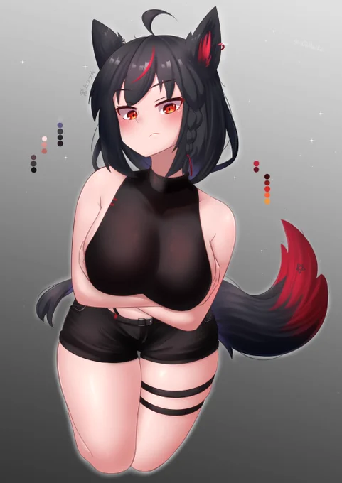 黒上フブキ#ホロライブヴィラン #絵フブキ #黒上フブキ 