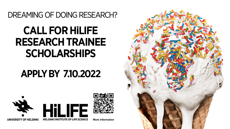Two more weeks remaining on the Research Trainee Scholarship call. @helsinkiuni student, have you applied yet? Pop by at an info session held next Monday (26.9.) afternoon at Viikki Campus to hear more about the scholarships. More details: https://t.co/BtMjipeM2J https://t.co/BbcyfCc3J5