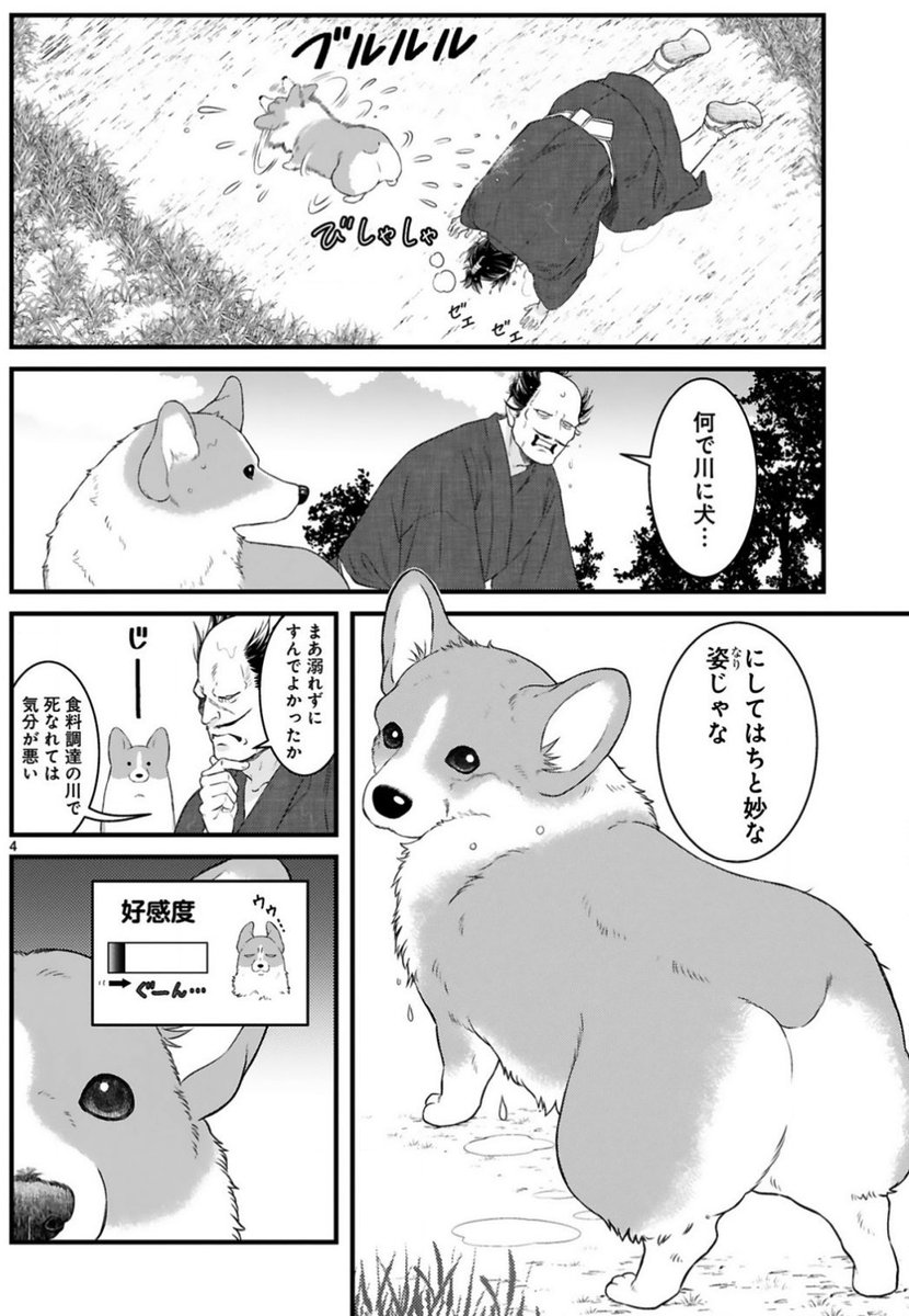 漂流したコーギーは、武士と出会う(1/2) 