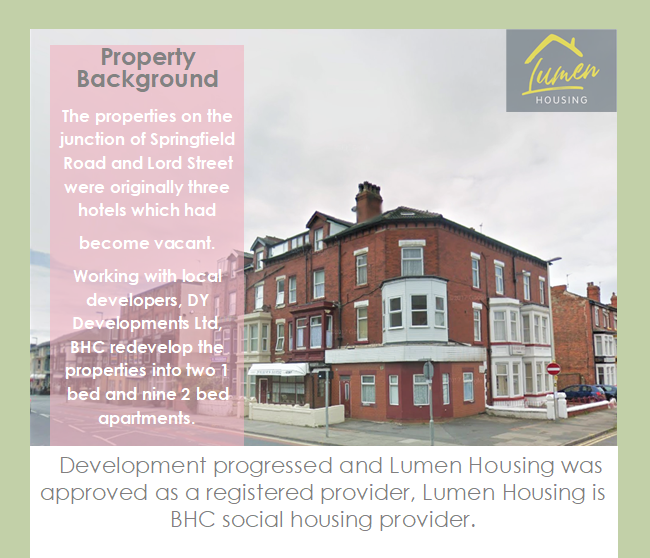 MyBlackpoolHome's tweet photo. ✨ Flashback Friday ✨ This is our first Lumen Housing development . This building is located on the corner of Lord Street and Springfield Road
It used to be non-trading hotels and is now 2 x 1 bed and 9 x 2 bed apartments added to our Social Housing portfolio 🛠🏡
#regeneration https://t.co/AOgRmPGvqD