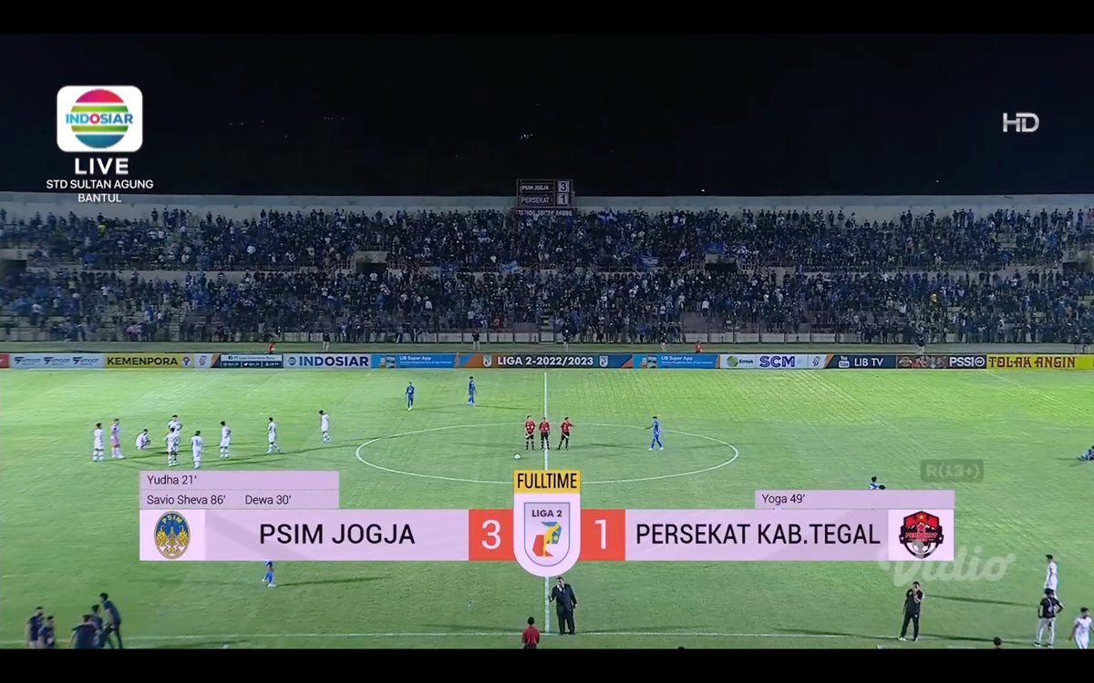 Indosiar's tweet photo. FULLTIME!!! PSIM berhasil mengalahkan Persekat dengan skor akhir 3-1. Tiga poin perdana untuk PSIM musim ini!
#Liga2 #PSIMDay #PersekatDay #IndosiarRumahSepakbolaIndonesia https://t.co/TJMBdF7U6G
