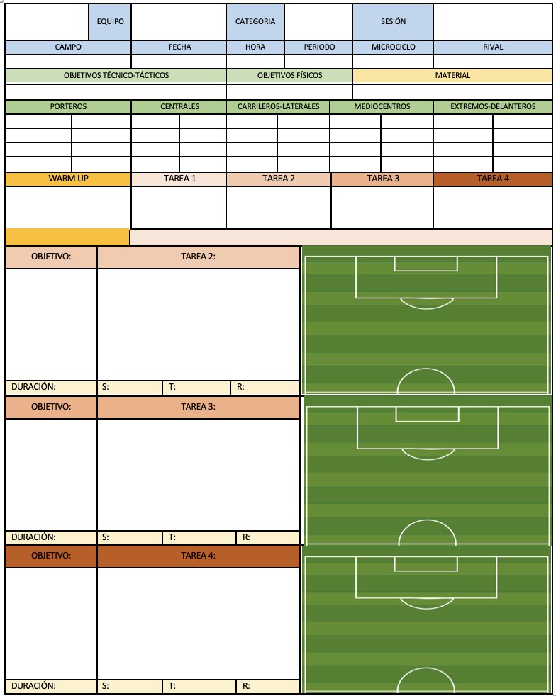 🗂️PLANTILLA DE SESIÓN.  Nuevo material para entrenadores.

🎯 optimiza tu trabajo con este sencillo editor de sesiones para planificar tus entrenamientos. 
Simple y editable a cualquier estilo.

❤️ Fav
🔁 Rt
📩Email