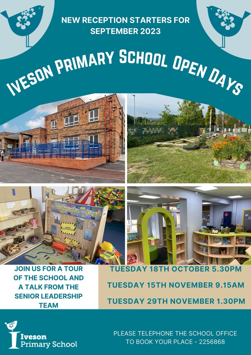 Are you looking for a Reception school place for 2023 start? Here are our open day dates to visit Iveson Primary School.