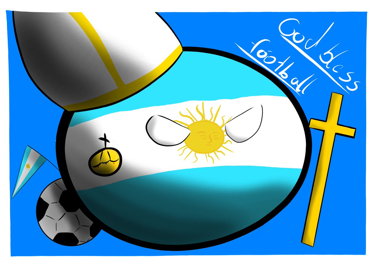 der_coole_typ66's tweet photo. Argentina 

#Countryballs https://t.co/sXqPMdTLeT