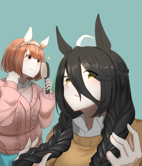 編み込みの腕はプロ並みのユキノさん#ウマ娘 #マンハッタンカフェ #ユキノビジン 