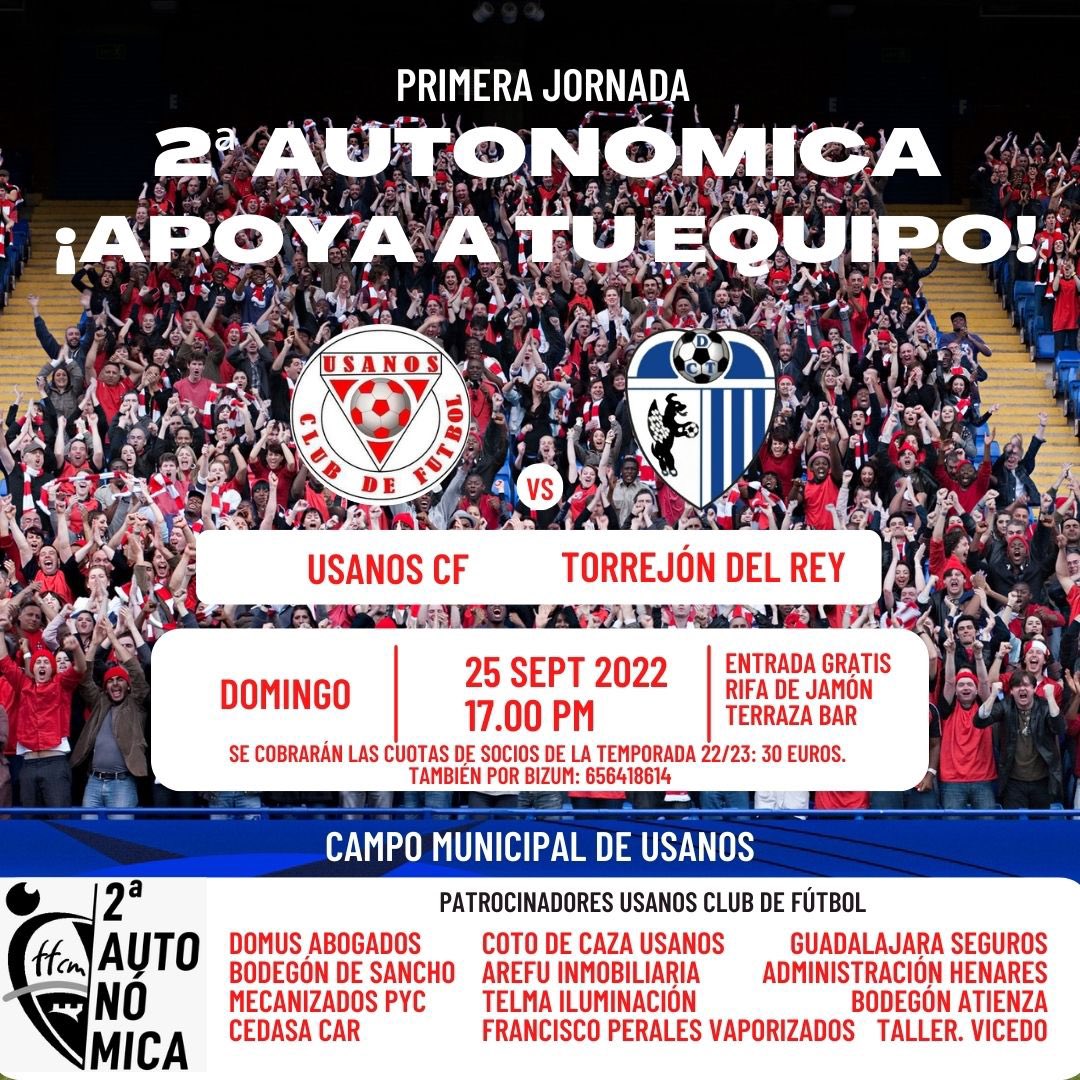 Este no es un finde cualquiera:comienza el otoño y también la 2 Autonómica,la nuestra,la reina del fútbol modesto,y lo haremos en casa,otra fiesta deportiva a la que estáis invitados,esperamos sobre todo a nuestros más de 130 socios para que sigan renovando sus carnés 22/23💪🏻🤍❤️