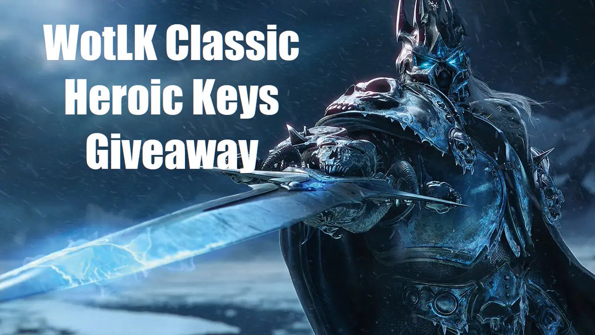 jdotb's tweet photo. did I say #GIVEAWAY SEASON was done??

this time we've got 2 Heroic #WrathClassic keys that I want to get in your hands before it launches on Sept 26 (so soon!)

to enter:

➡️follow
❤️like
♻️retweet

and 

🗨️tell me what class you're leveling first in wotlk

#WoW_Partner https://t.co/YbCKek9WOU