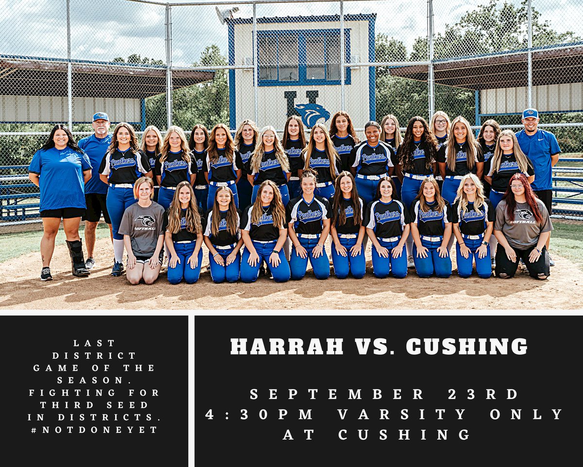The Lady Panthers fight for third place in districts tonight. Come help cheer on these hard working ladies‼️🥎