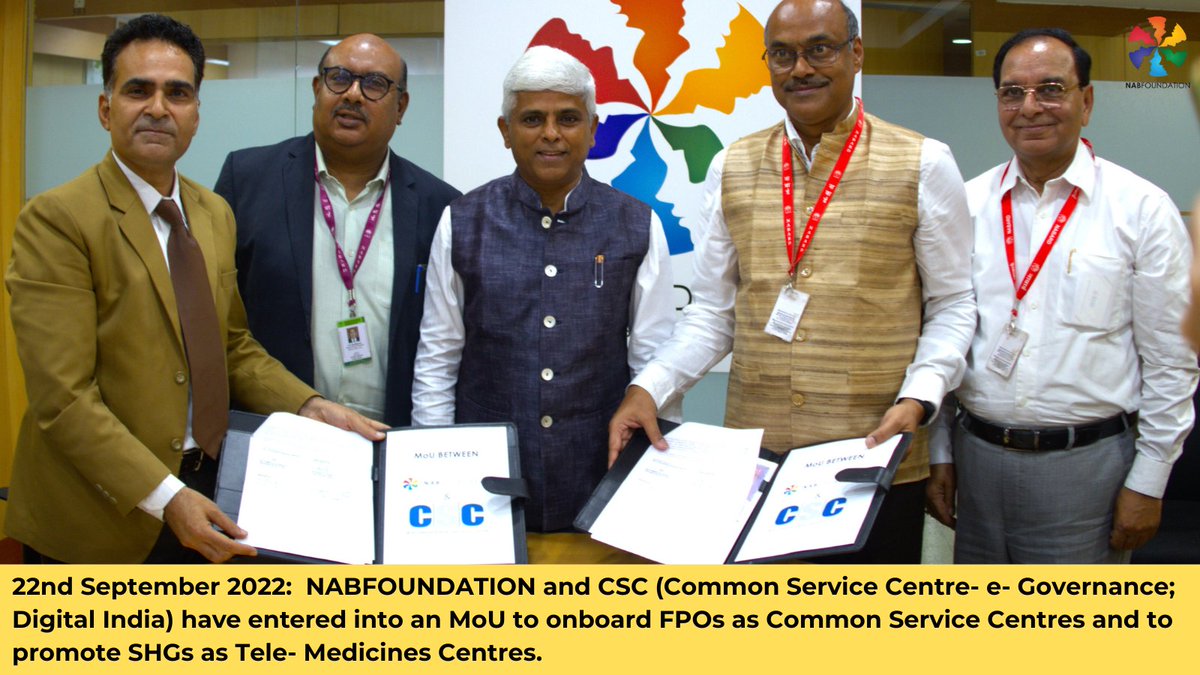 NABFOUNDATIONIN's tweet photo. On 22nd September 2022, @NABFOUNDATIONIN entered into an MoU with CSC (Common Service Centre- e- Governance; Digital India) in a joint meeting.
#ruraldevelopment #farmersofindia #Collaboration #nabard #nabfoundation #socialsector https://t.co/vc81Eocgoe