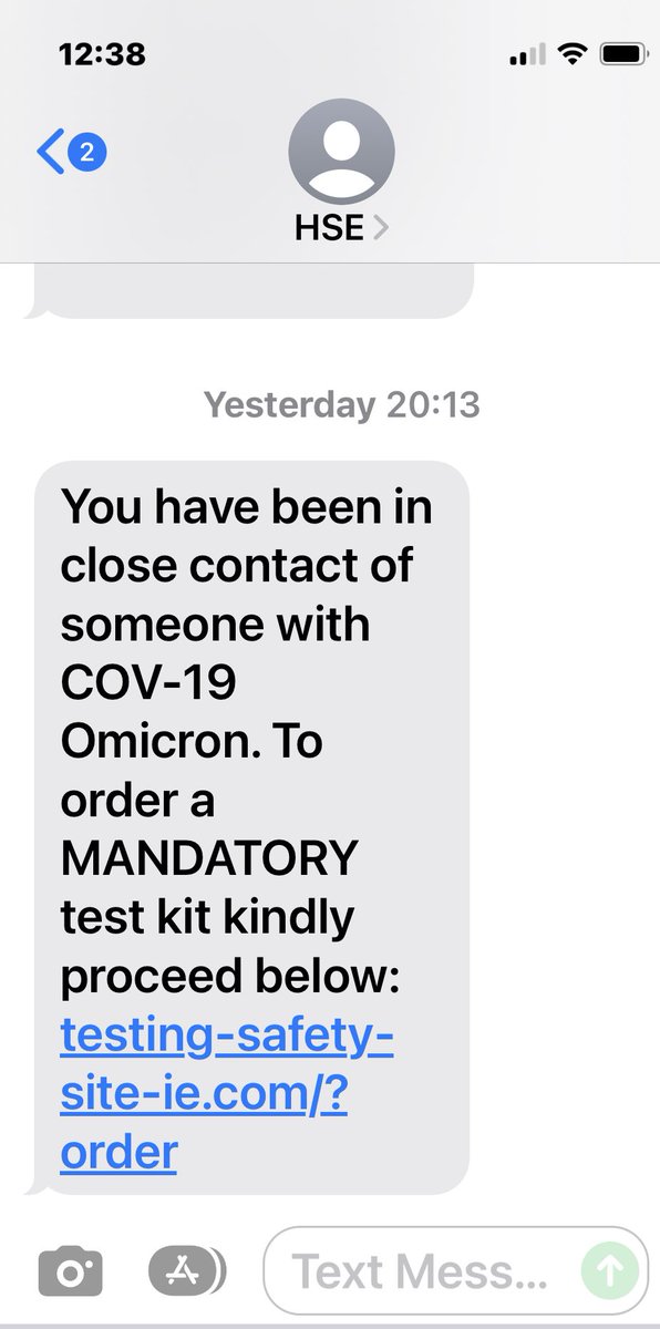 ⁦<a href="/HSELive/">HSE Ireland</a>⁩ this came yesterday. I think it’s a scam.