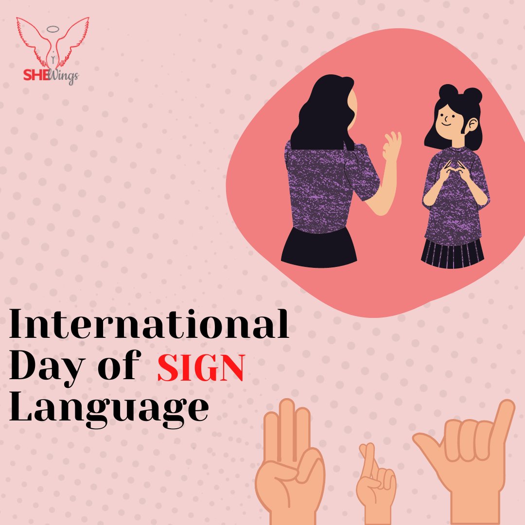theshewings's tweet image. Let no words define your sister code.
Cross the boundary of words to express your thoughts with expressions of hands.
On this International Day of Sign Language let's convey our love and gratitude without using the words .
#sistercode #sign #signlanguage #shewings