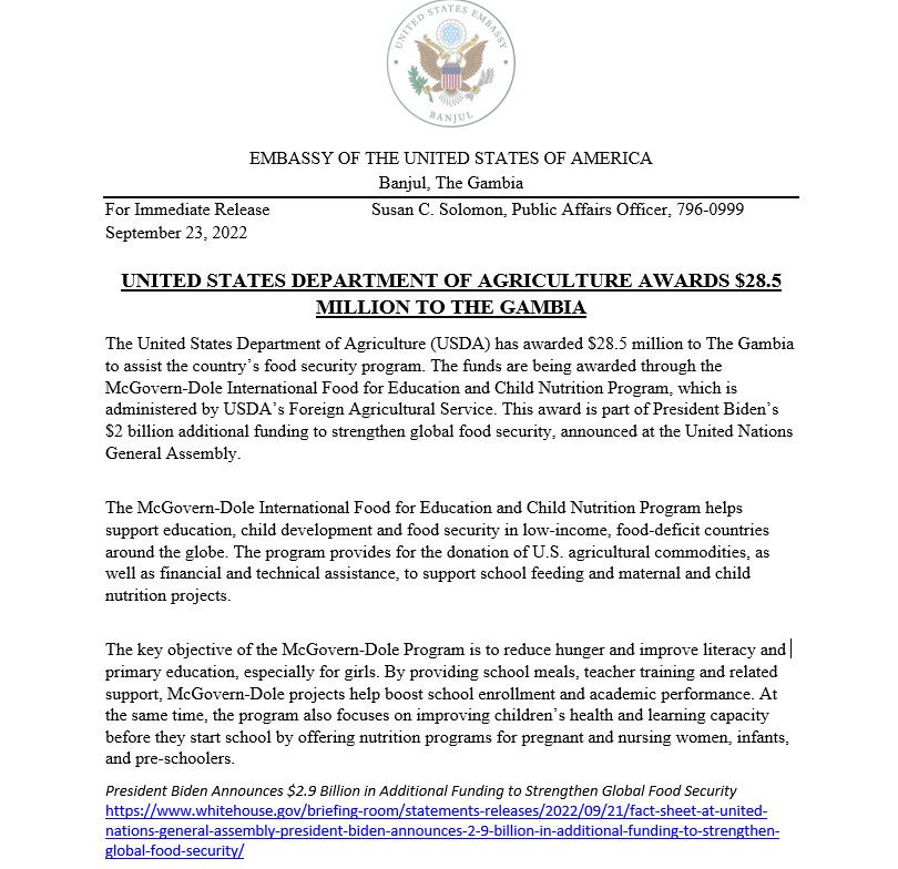 U S Embassy Banjul On Twitter The United States Department Of U s embassy banjul on twitter the united states department of