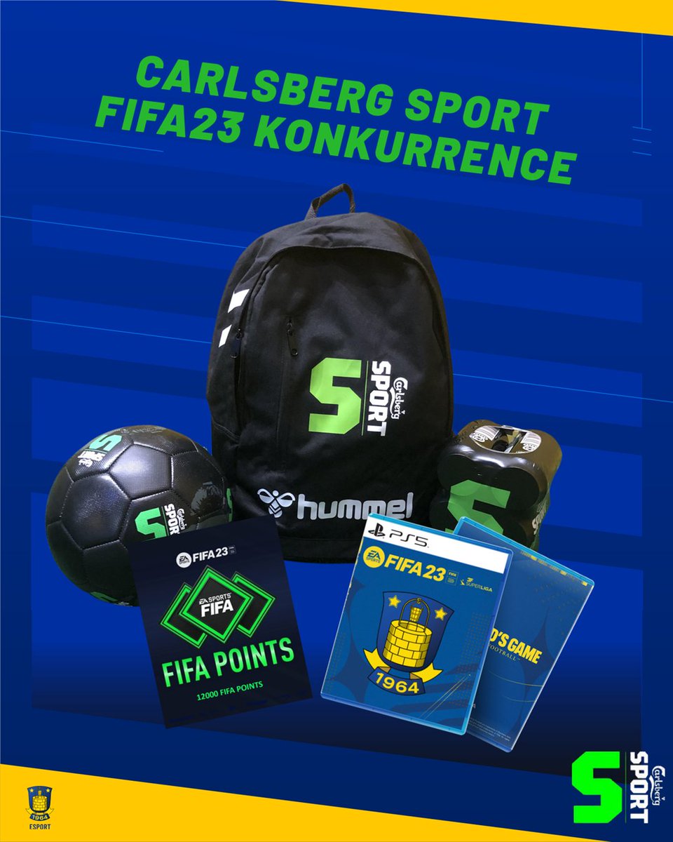 GIVEAWAY! 🎁

Vind #FIFA23 + 12.000 FIFA Points + Carlsberg SPORT taske med Carlsberg SPORT produkter 🤩

👉 Like opslaget
👉 Følg @brondbyesport
👉 Retweet opslaget

Vinderen findes fredag den 30. september. 

#TroPåDet