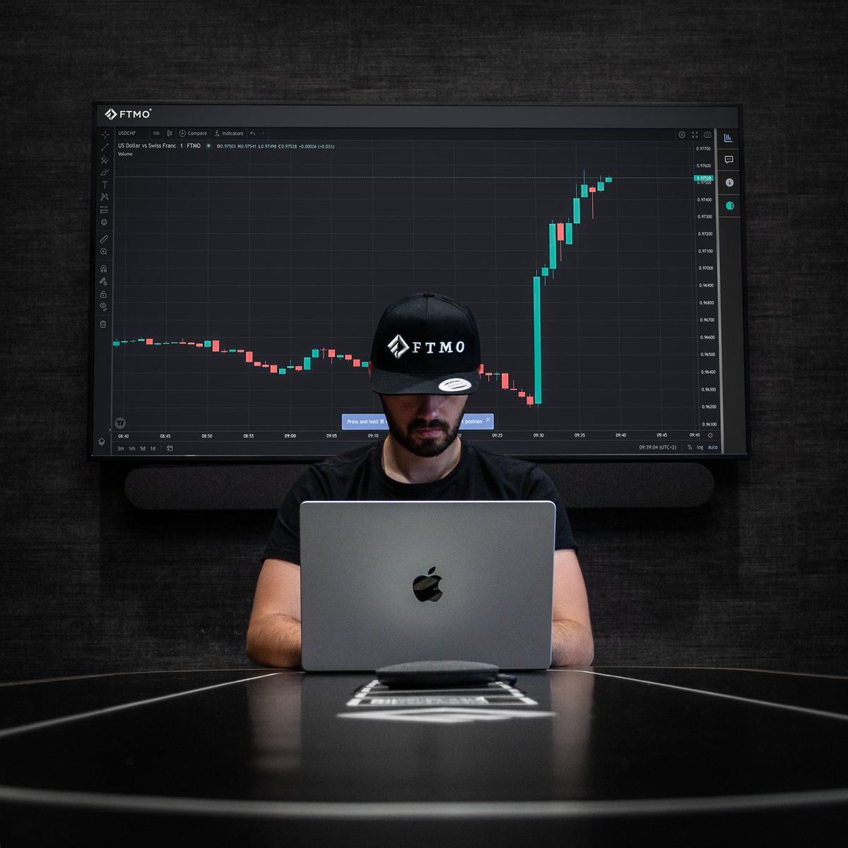 He is part of the market, making reasonable decisions based on statistics  and hard numbers, ready for every scenario, trying hard, and continually  trading safe. This is an FTMO Trader.