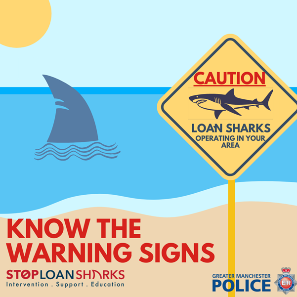 gmpfraud's tweet photo. #KnowTheWarningSigns |Loan sharks are operating in your area.
If a loan feels too good to be true- it generally is!
If youโve been approached by someone you believe is a loan shark call 0300 555 2222 or visit https://t.co/0Y6OA243Tb.
Contact us via https://t.co/qx2tO4HdYr. https://t.co/sJkecf0Qg3