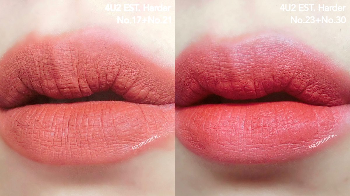 ssennannrw_'s tweet photo. #รีวิว4u2 ทาลิปแท่งเดียวไม่มีอยู่จริง🍒 สีชัดไม่ติดแมส ติดทนสุด! 4U2 est.harder เราจับคู่มาสองโทน ผิวสีไหนทาก็สวย เบอร์17ทาคู่กับ21โทนนู้ดน้ำตาลติ่งส้มสวยมากทาเดี่ยวก็ได้ เบอร์23ทาคู่กับ30โทนแดงก่ำเกาหลีๆทาแบบombre สวยมั่ก กลบสีปากมิดทุกเบอร์ค่า ซื้อ1แถม1 ราคา199฿ https://t.co/s9YOsAUVWH