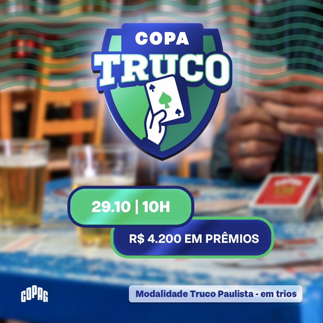 Copag on X: Quer participar da 1a. Copa Truco Copag? O evento vai