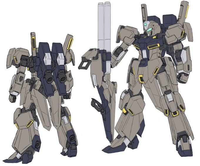 RGZ-94 リザード(REfine ZZ gundam ARea Dominator)「ZZガンダムの量産プランの一種でダブルビームライフルと同等の性能を持った連装メガビームランチャーの運用を前提として開発された可変MS」というコンセプトで頑張ってみました。 