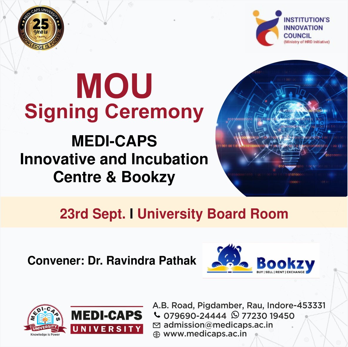 Medicaps_Indore's tweet photo. Another esteemed collaboration to bolster the growth prospects of our students.
_____
#MediCapsUniversity #MU #TopUniversity #BestUniversity #MOU #Ceremony #Bookzy https://t.co/drg8onf3q9