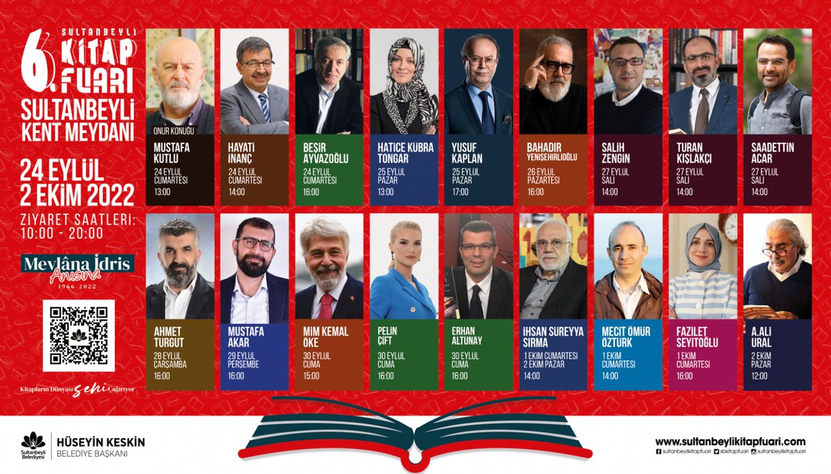HamdiCKR's tweet photo. En seçkin yazarlar Sultanbeyli'de. Sultanbeyli Kitap Fuarı başlıyor. 📢 https://t.co/SkFONZKLMy