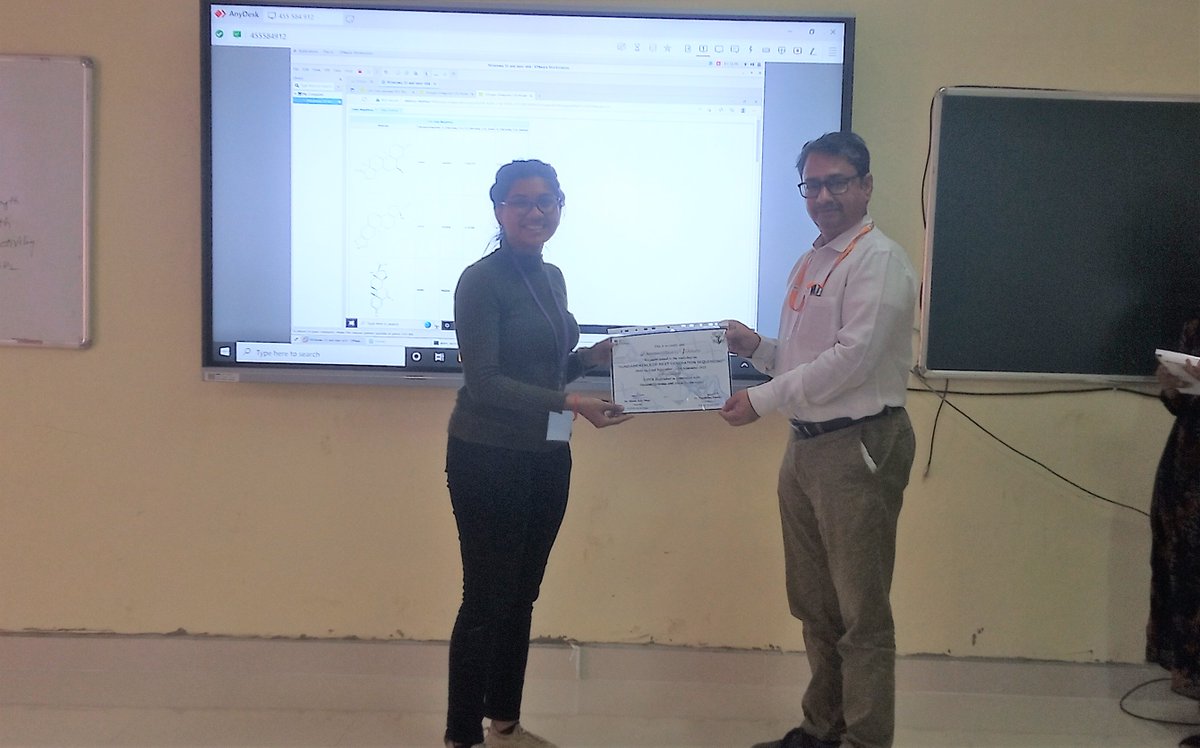 NIPERHyd's tweet photo. Glimpses of Valedictory Ceremony Two-Day #Workshop on Fundamentals of #Nextgeneration sequencing #NGS organized by Dept. of #Pharmacoinformatics @NIPERHyd & @iALTEM (P) Ltd.
@Pharmadept @mansukhmandviya @OfficeOf_MM @bhagwantkhuba @rajneeshtingal #Sequencing #NextGenSequencing https://t.co/zkiKf54L56