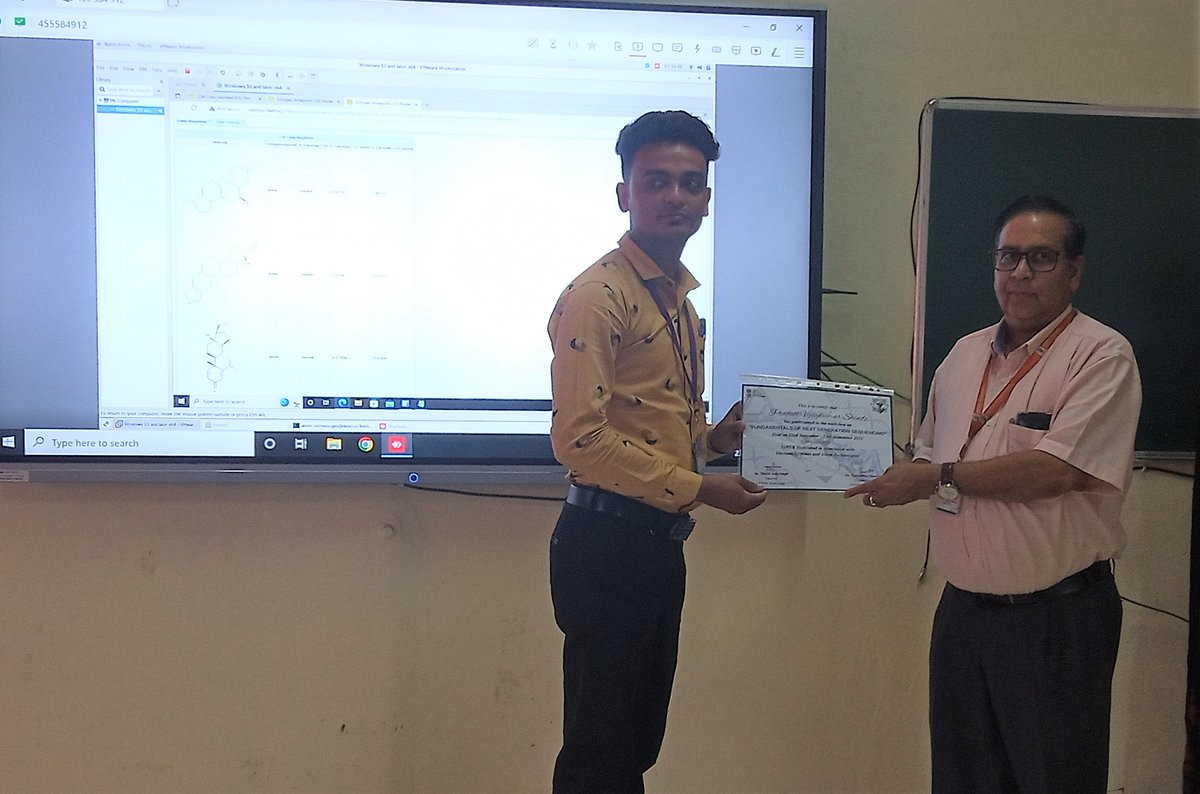 NIPERHyd's tweet photo. Glimpses of Valedictory Ceremony Two-Day #Workshop on Fundamentals of #Nextgeneration sequencing #NGS organized by Dept. of #Pharmacoinformatics @NIPERHyd & @iALTEM (P) Ltd.
@Pharmadept @mansukhmandviya @OfficeOf_MM @bhagwantkhuba @rajneeshtingal #Sequencing #NextGenSequencing https://t.co/3hCInKTzCj