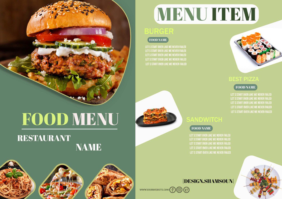 Design_shamsoun's tweet photo. #design #designerart #Photoshop #adobeillustrator #menufood
#menudesign #designer #designphotoahop #designers #LogoDesign #designaffiche #designcartvisit #designfrance #GraphicDesign #graphicsdesign #designcontact #graphicsdesign https://t.co/wmXh7nXqsm