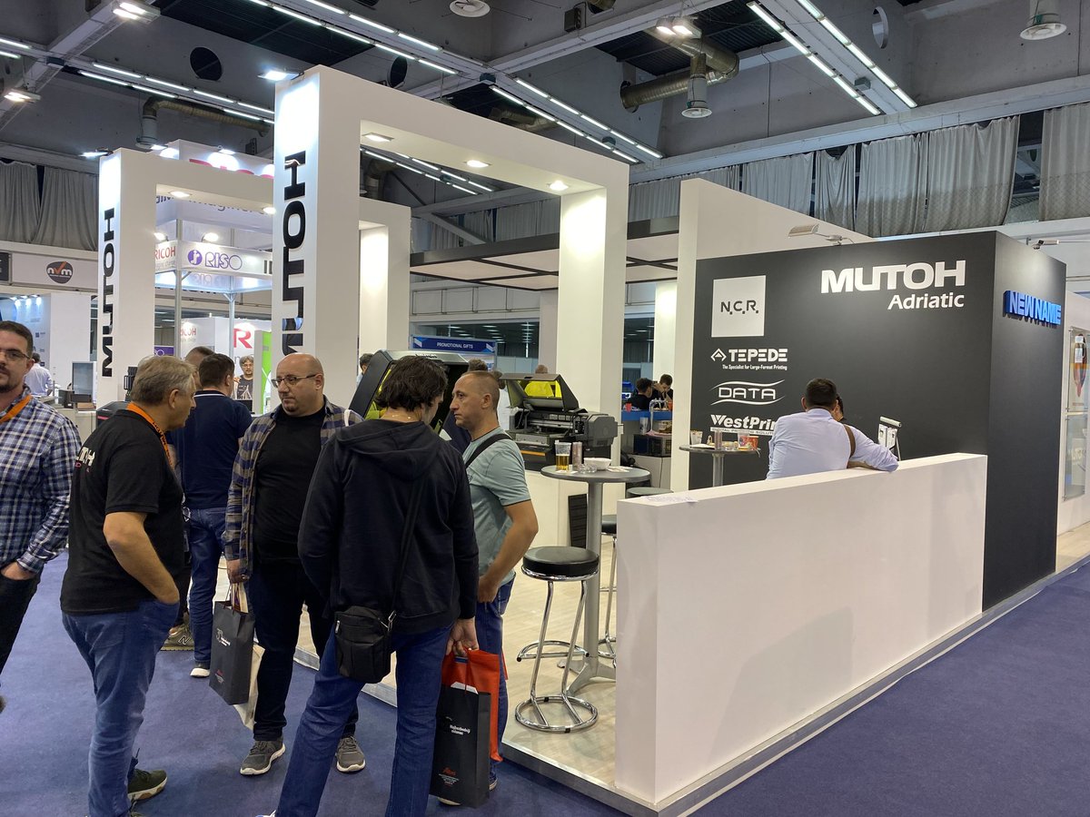 TepedeGroup's tweet photo. As a partner of @MutohEurope Adriatic we are on Grafima 2022 in #Belgrade #Serbia 
Come to visit us!
#mutoh #grafima #digitalprinting #largeformatprint https://t.co/Cpip2z9XBh