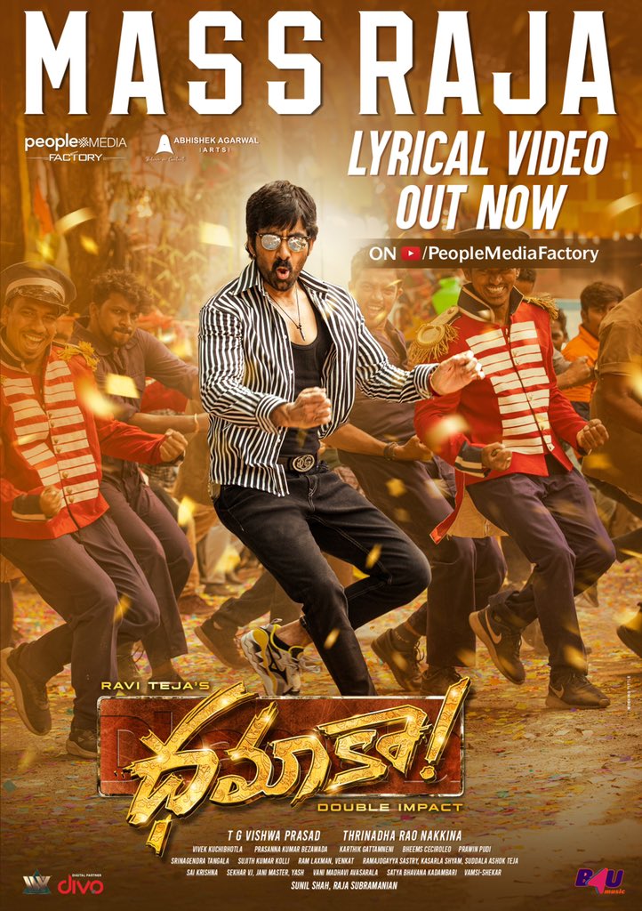 youtu.be/c0dKTOfDrpc massraja 2nd single from #Dhamaka exclusively for @RaviTeja_offl fans