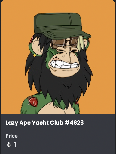 The cheapest zombie from <a href="/LazyApeYC/">Lazy Ape</a> and specifically the @NakedApesYC crew! LFG. 🧟👀 #zombiegang #proudtoDEATH #nft #NFTCommmunity