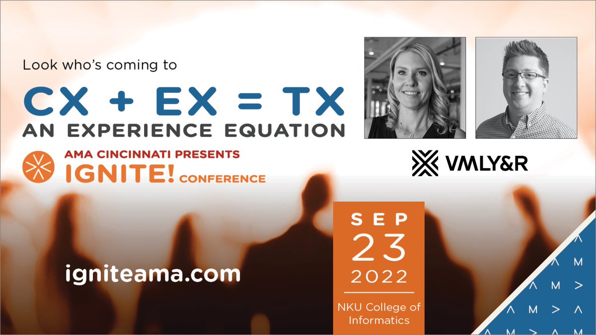 VMLYR's tweet image. Here we go! Today at #AMAIgnite, VMLY&amp;amp;R’s @NickBrunker is opening the show, and @VMLYRCommerce’s @baker_jacque is closing the show with Jay Picconatto, Head of Global Commerce at @GeneralMills. We hope to see you at both of the @AMACincinnati sessions. fal.cn/3s93j