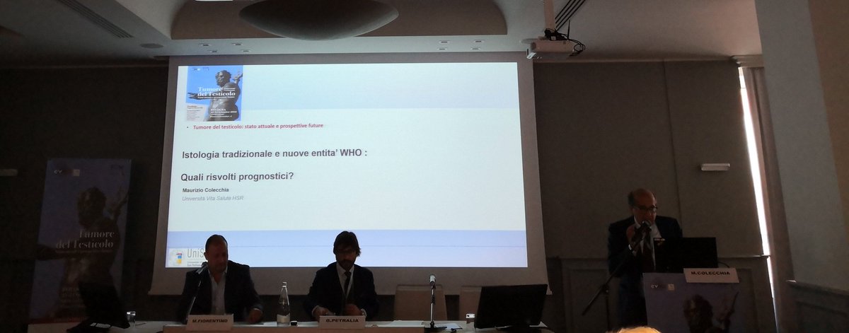 Siamo in diretta dal convegno sul #tumore al #testicolo organizzato a Bologna tra oggi e domani. Il prof #Colecchia ci parla delle nuove entità istologiche del WHO.